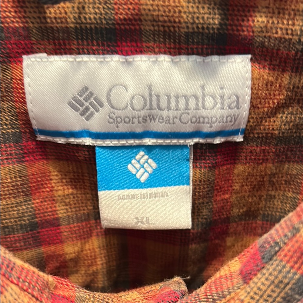 Columbia Men's Red Plaid Shirt
